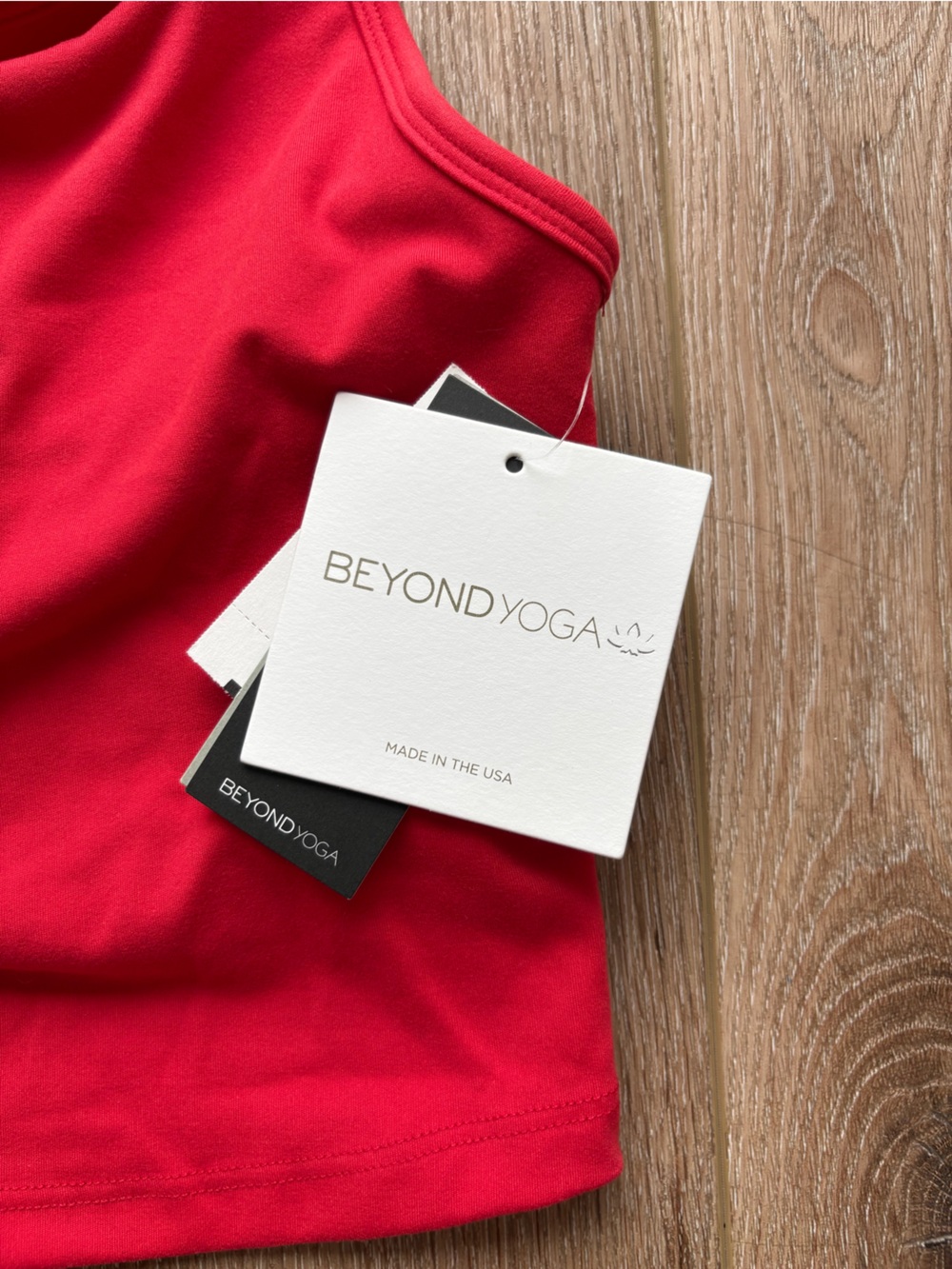 Beyond Yoga Red Racerback Crop Tank Top - Picture 3 of 4